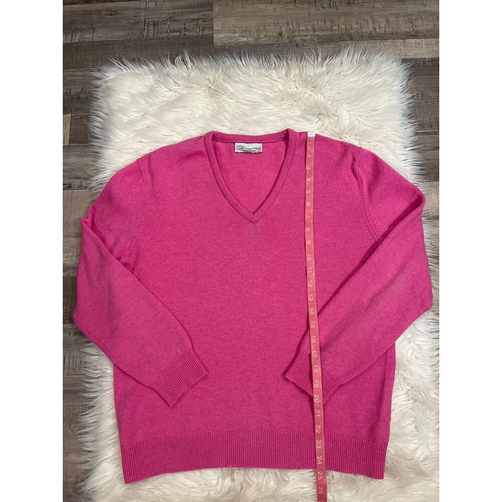 Hawick Knitwear Scotland 100% pure new wool V-neck sweater L - Picture 7 of 7